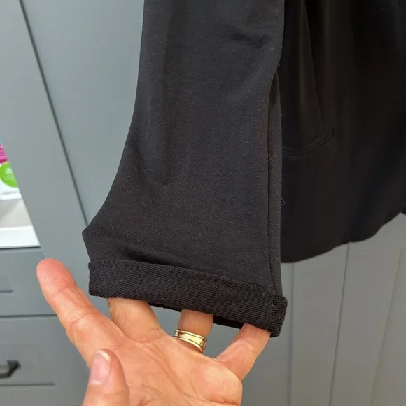 {Le Lis}Sz S Black French Terry Cloth Single Button Closure Blazer - Picture 3 of 7